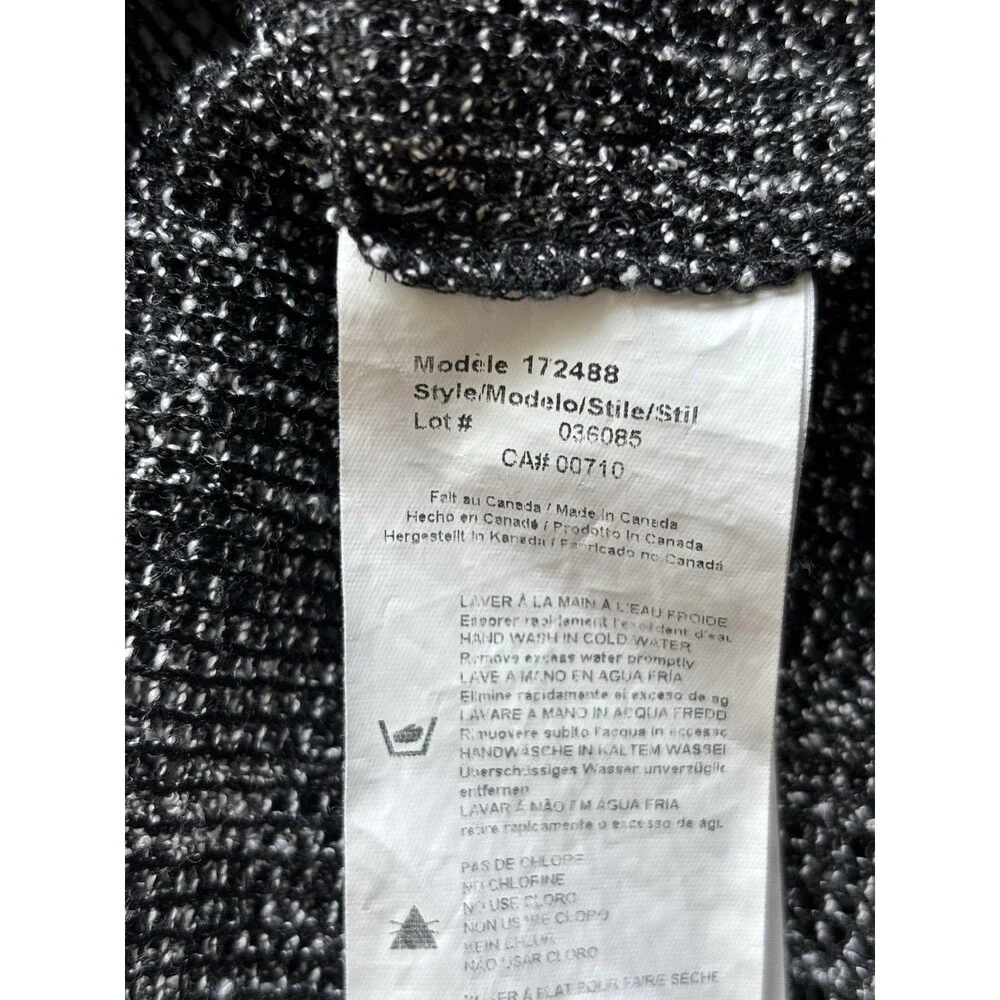 Joseph Ribkoff Knit Sweater Patchwork Black White Lagenlook Oversized L/XL